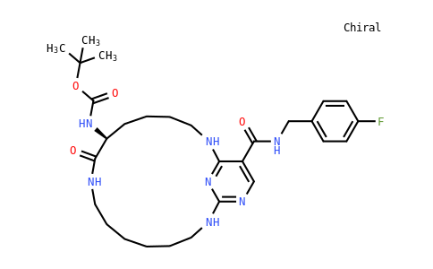 2062029 - Carbamic acid,N-[(7S)-20-[[[(4-fluorophenyl)methyl]amino]carbonyl]-8-oxo-2,9,16,18,21-pentaazabicyclo[15.3.1]heneicosa-1(21),17,19-trien-7-yl]-, 1,1-dimethylethyl ester | CAS 2092998-71-3